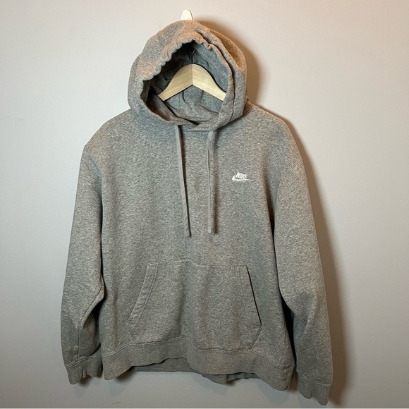 Nike Other - Nike Sportswear Club Fleece Hoodie Mens XL Gray Sweatshirt Pullover BV2654-063